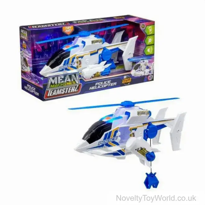 Teamsterz Police Helicopter With Lights & Sound - Boxed | Wholesale Toys UK