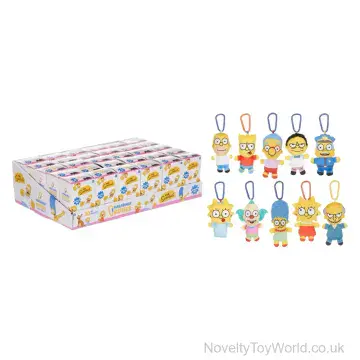 The Simpsons Carabiner Cuties Soft Toy Bag Clip - 10 Assorted (10cm)