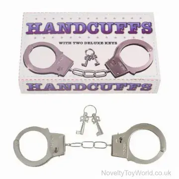 Toy Steel Handcuffs with Safety and Key