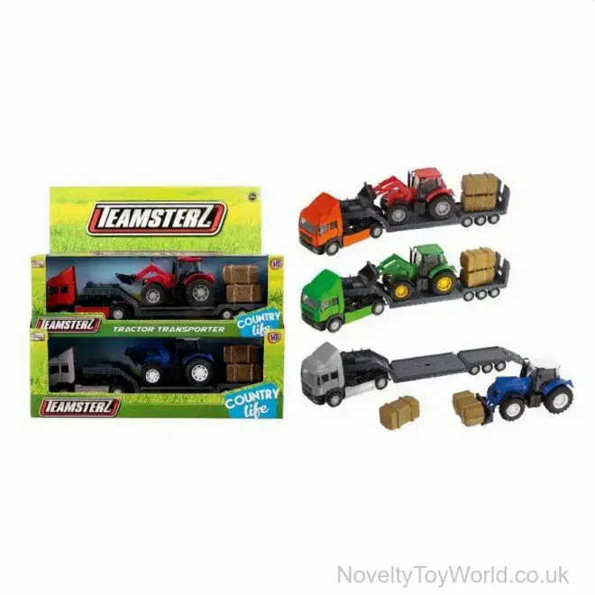 Bulk Buy | Tractor Toy Vehicle with Transporter Lorry | Teamsterz