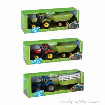 Tractor with Trailer Toy Vehicle (49cm) - Boxed