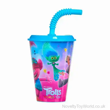 Trolls 2 Sports Drinking Cup with Straw (430ml)