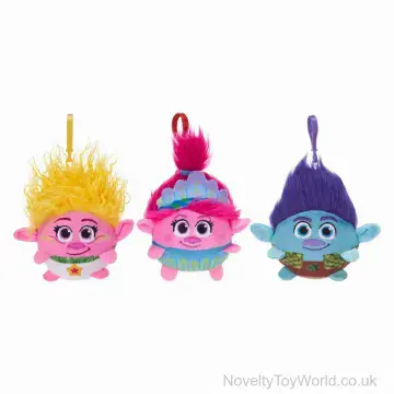 Trolls Squashy Podgies Bag Clip (10cm) - 3 Assorted
