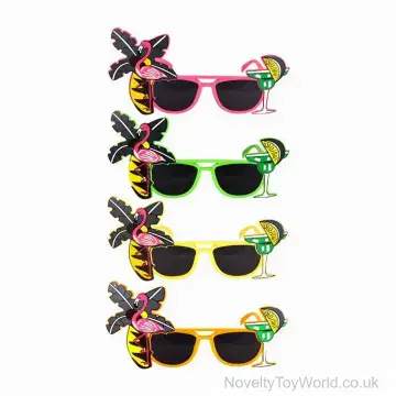 Tropical Flamingo Beach Party Sunglasses -Adult