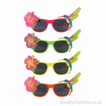 Tropical Flower & Bird Novelty Sunglasses