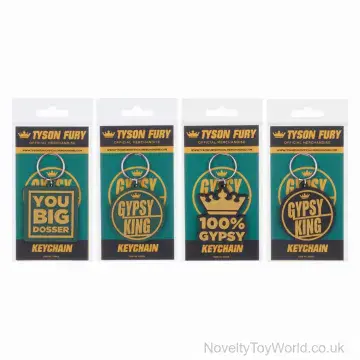 Tyson Fury Merchandise PVC Keyrings - 4 Assorted