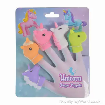 Unicorn Finger Puppets for Children - Set of 5