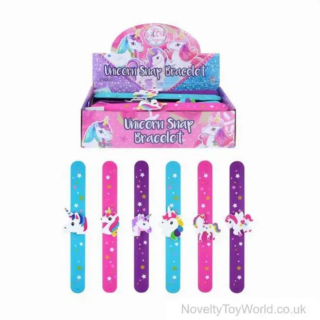 Unicorn Rubber Snap Bracelet  | Wholesale Party Bag Fillers For Girls