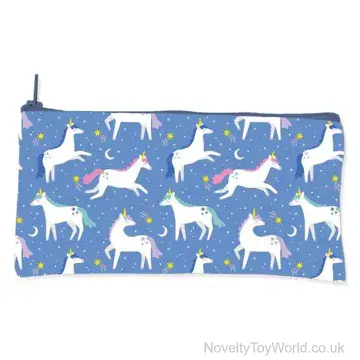 Unicorn Theme Zip-Close Pencil Case