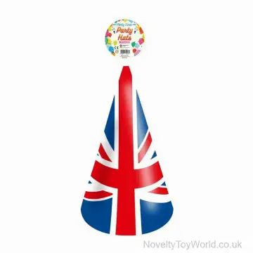 Union Jack Cone Hat With Strap (16.5cm)