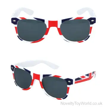 Union Jack Flag Sunglasses - Adult Size