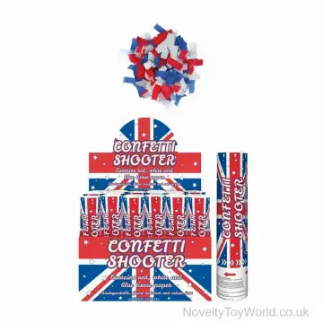 Union Jack Party Paper Confetti Cannon (20cm)