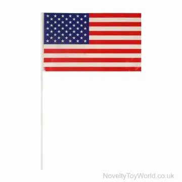 USA American Handheld Plastic Flag (29cm x 17cm)
