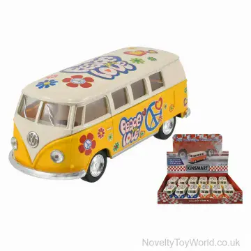 Volkswagen Campervan Peace & Love Diecast Toy - 1 to 32 Scale