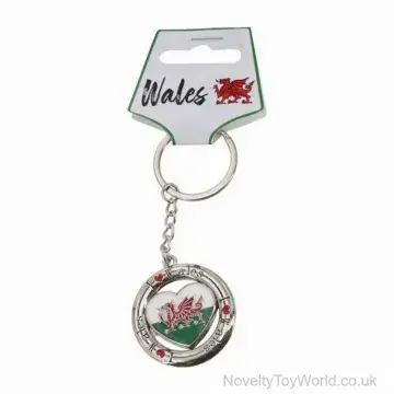 Wales Dragon Metal Keyring