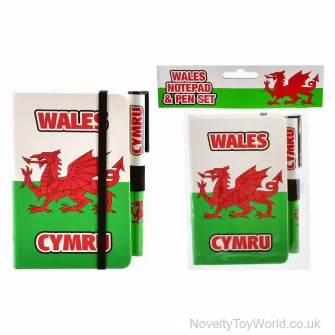 Wales Dragon Notepad & Pen Set (A5) | Wholesale Welsh Gifts & Novelties UK