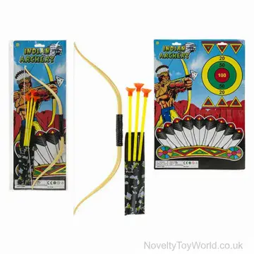 Wild West Bow & Arrow Set - Includes 3 Suction Cupped Arrows