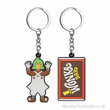 Willy Wonka & The Chocolate Factory Keyring - 3 Assorted