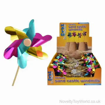 Windmill for Beach Sandcastles - Metallic Colours (28cm)