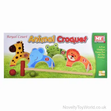 Wooden Animal Croquet Garden Game - 7 Pieces