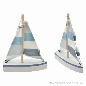 Wooden Boat Ornament (13.5cm)