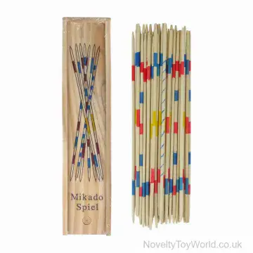 Wooden Pick Up Sticks Mikado Game in Wooden Box (19cm)