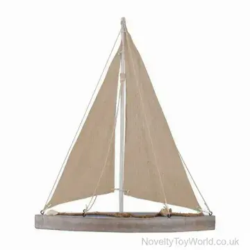 Wooden Sailing Boat Ornament Gift (39cm)