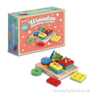 Wooden Stacking Blocks For Baby - 18 Months+