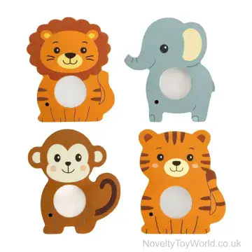 Wooden Zoo Animal Magnifying Glass For Children (8cm)