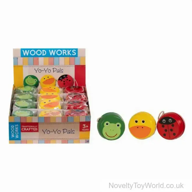 Bulk Buy | Yo-Yo Pals Wooden Yo Yo Toys (5.5cm) | Traditional Toys