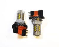2x H15 Xenon White 80W CREE LED Bulbs for Daytime Running Lights