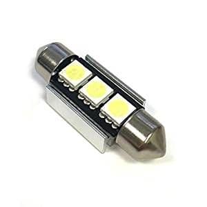 2x White 3-SMD LED Canbus Festoon 12v Interior/Number Plate Bulb