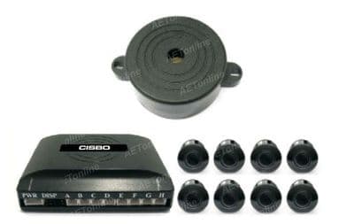 8 Sensor Front and Rear Audio Buzzer Parking Sensor Kit SB301-8