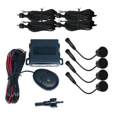 STEELMATE EBAT Matt Black Rear Reverse Parking Sensor 4 Sensors Kit PTSC1