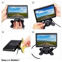 Wireless Mercedes Sprinter LED Brake Light Rear View Reversing Camera 7 inch Dashboard Monitor Kit