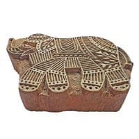 11cm Elephant wooden printing block/stamp