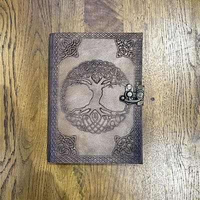 17cm Tree of Life leather notebook - slim