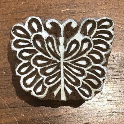 4.5cm Butterfly wooden printing block/stamp