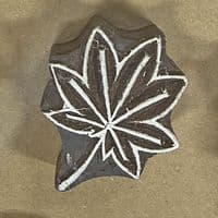 4.5cm Sycamore type leaf design wooden printing block/stamp