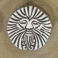 5.5cm Green Man meditating wooden printing block/stamp