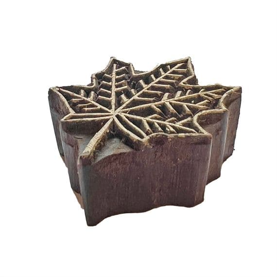5.5cm Maple Leaf wooden printing block/stamp