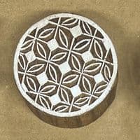 5cm  Circles and Squares Mandala printing block/stamp