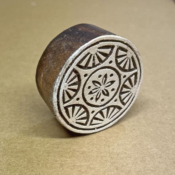 5cm  Flower and Sunrise Mandala printing block/stamp