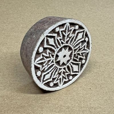 5cm Leaf Mandala printing block/stamp