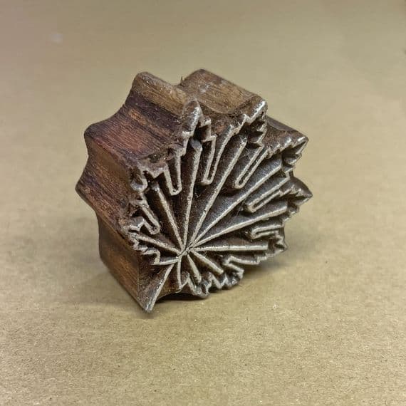 5cm Maple Leaf design wooden printing block/stamp