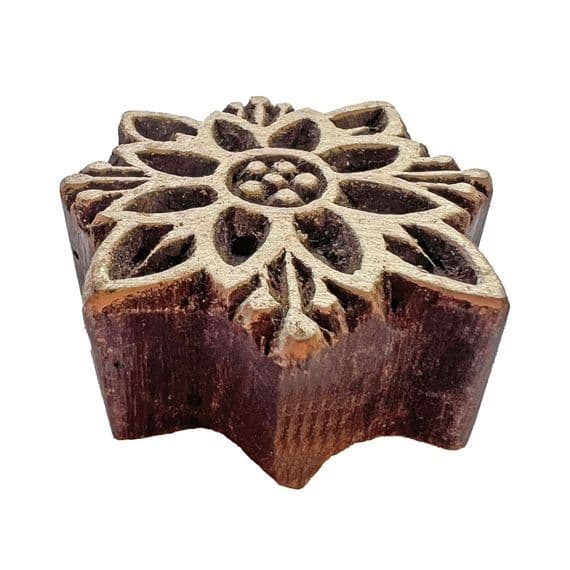 6.5cm Flower head wooden printing block/stamp