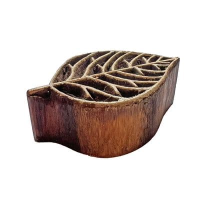 6.5cm  Leaf Detailed Wooden printing block/stamp