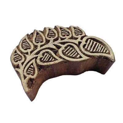 6.5cm Wildflower seeds wooden printing block/stamp