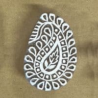6cm Paisley design wooden printing block/stamp (left)