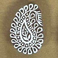 6cm Paisley design wooden printing block/stamp (right)